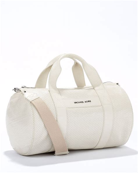 white michael kors duffle bag|Michael Kors duffel bag men's.